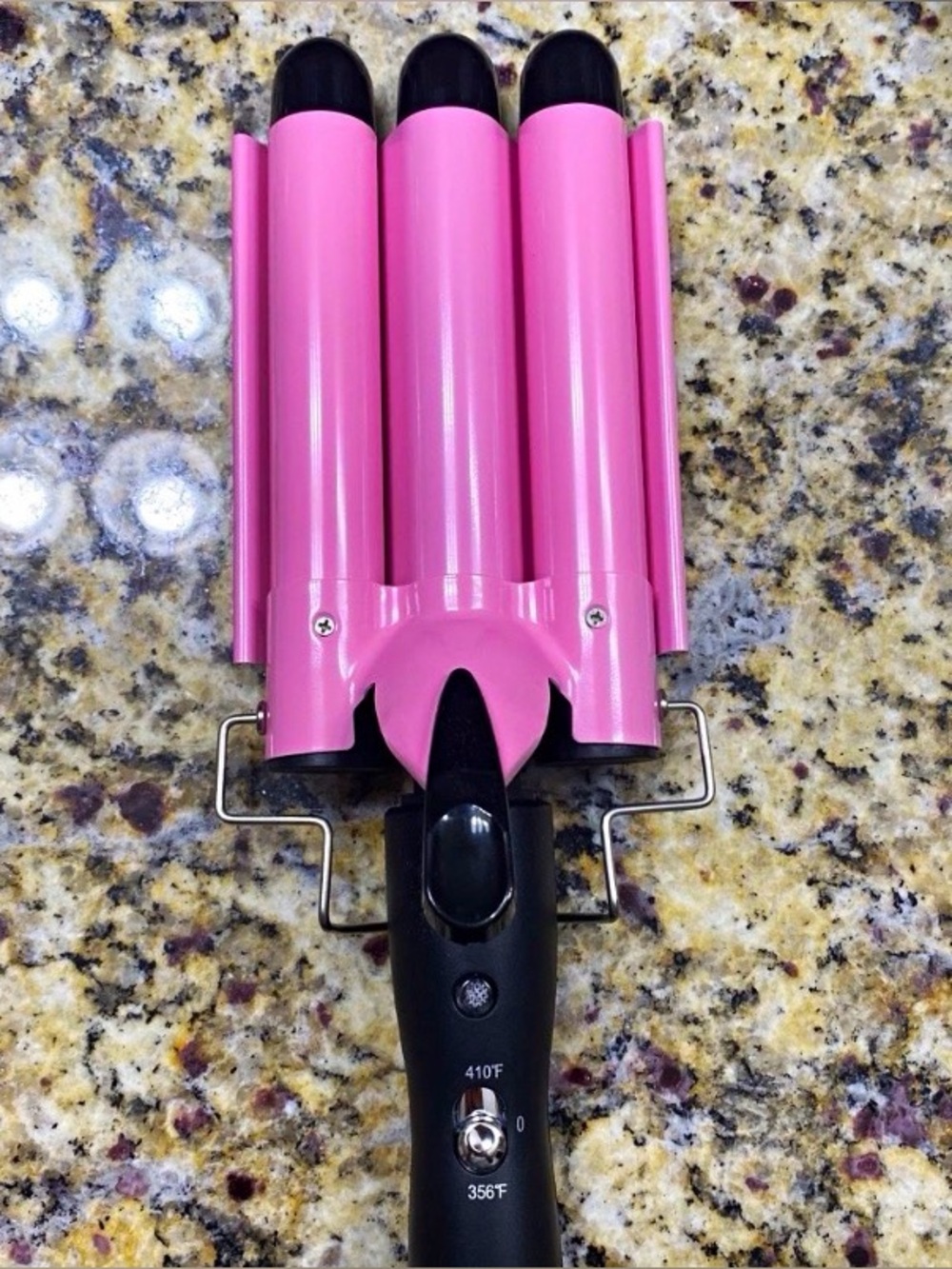 Top4ever Triple Barrel 1in Hair Waver Ceramic & Tourmaline 410°F LG-8022